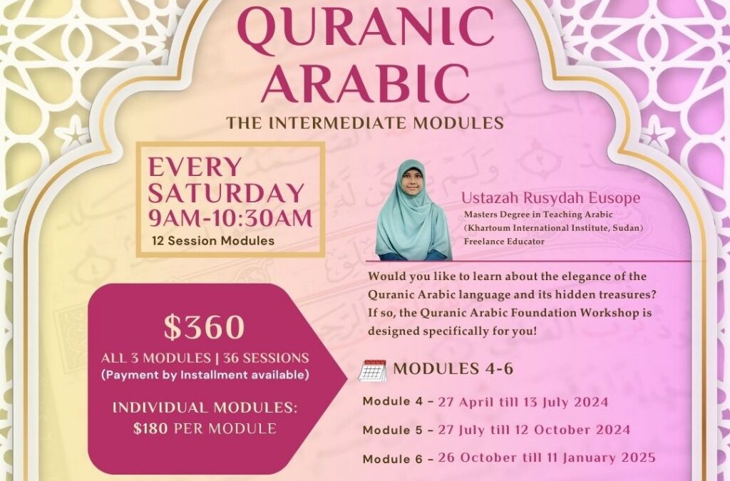Quranic Arabic – Intermediate Modules 4-6